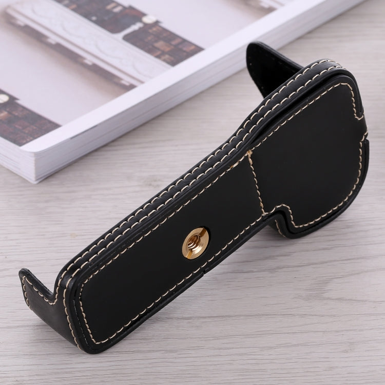 1/4 inch Thread PU Leather Camera Half Case Base for Sony ILCE-A9 / A9 / A7RIII(Black) - Half Case by buy2fix | Online Shopping UK | buy2fix