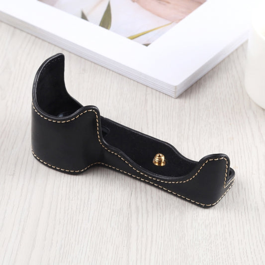 1/4 inch Thread PU Leather Camera Half Case Base for Sony A6400 / ILCE-A6400 (Black) - Half Case by buy2fix | Online Shopping UK | buy2fix