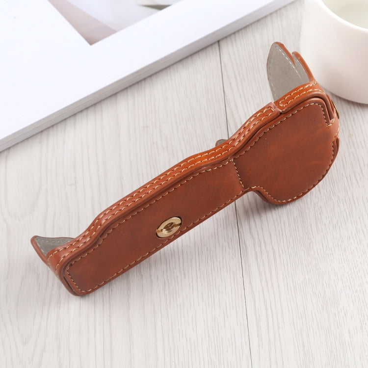 1/4 inch Thread PU Leather Camera Half Case Base for Nikon Z6 / Z7 (Brown) - Half Case by buy2fix | Online Shopping UK | buy2fix