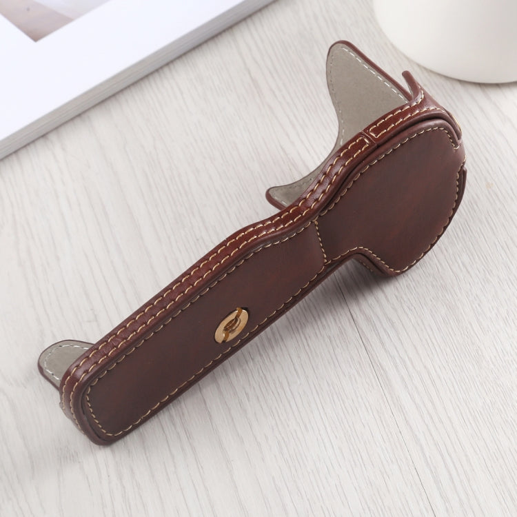 1/4 inch Thread PU Leather Camera Half Case Base for Canon EOS R (Coffee) - Half Case by buy2fix | Online Shopping UK | buy2fix