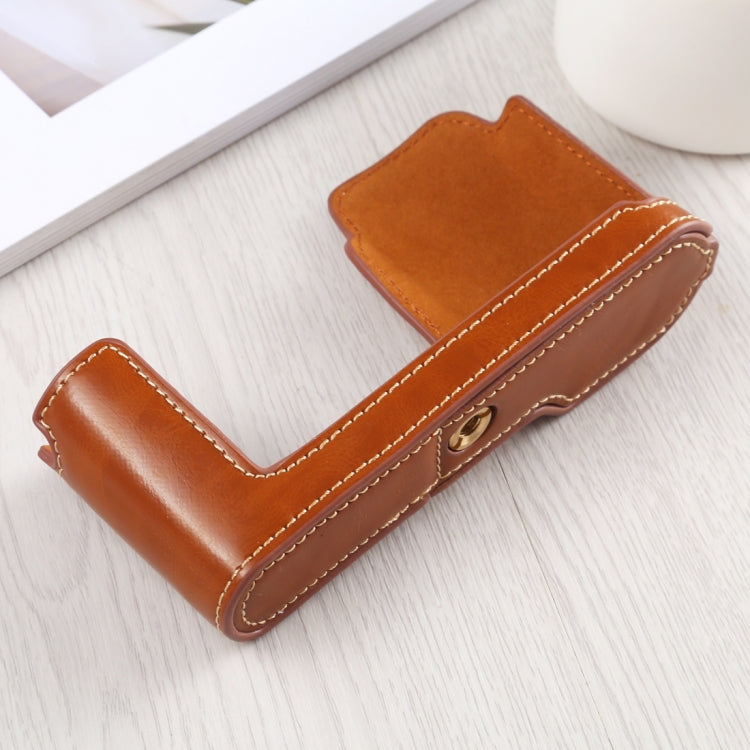 1/4 inch Thread PU Leather Camera Half Case Base for Leica TL (Typ 701) (Brown) - Half Case by buy2fix | Online Shopping UK | buy2fix