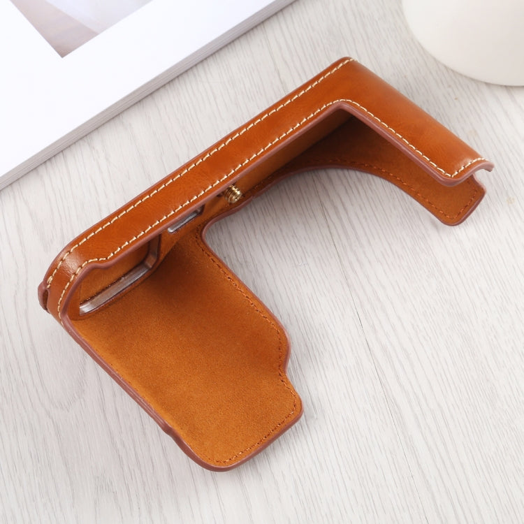 1/4 inch Thread PU Leather Camera Half Case Base for Leica TL (Typ 701) (Brown) - Half Case by buy2fix | Online Shopping UK | buy2fix