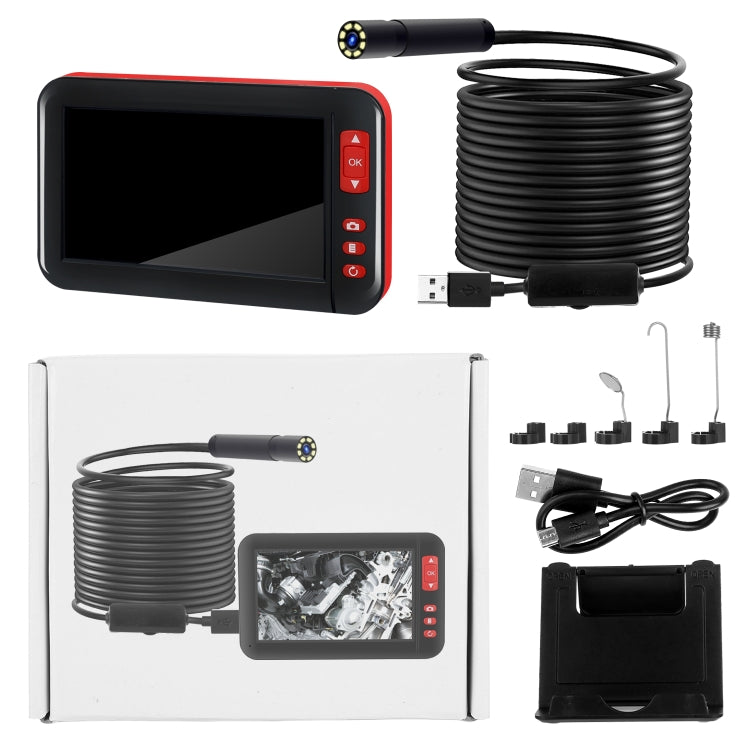 P20 4.3 Inch Screen Display HD1080P Inspection Endoscope with 8 LEDs, Length: 5m, Lens Diameter: 8mm, Mild Line by buy2fix