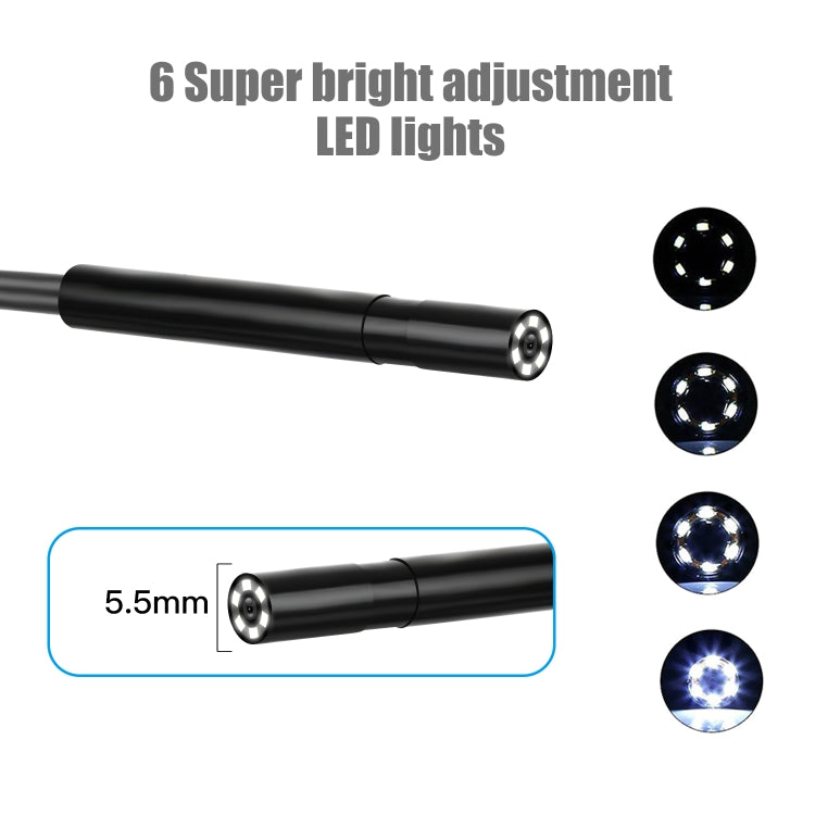P30 5.5mm IP67 Waterproof 4.3 inch HD Portable Endoscope Hard Cable Industrial Endoscope, Cable Length: 2m(Blue) - by buy2fix | Online Shopping UK | buy2fix