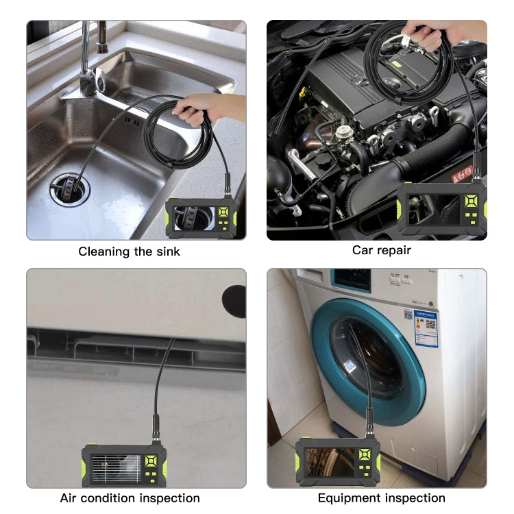 P30 8mm IP67 Waterproof 4.3 inch HD Portable Endoscope Hard Cable Industrial Endoscope, Cable Length: 2m(Green) by buy2fix