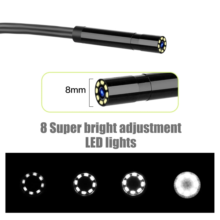 P30 8mm IP67 Waterproof 4.3 inch HD Portable Endoscope Hard Cable Industrial Endoscope, Cable Length: 5m(Green) - by buy2fix | Online Shopping UK | buy2fix