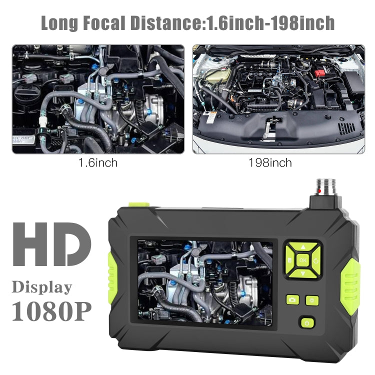 P30 8mm IP67 Waterproof 4.3 inch HD Portable Endoscope Hard Cable Industrial Endoscope, Cable Length: 5m(Green) - by buy2fix | Online Shopping UK | buy2fix