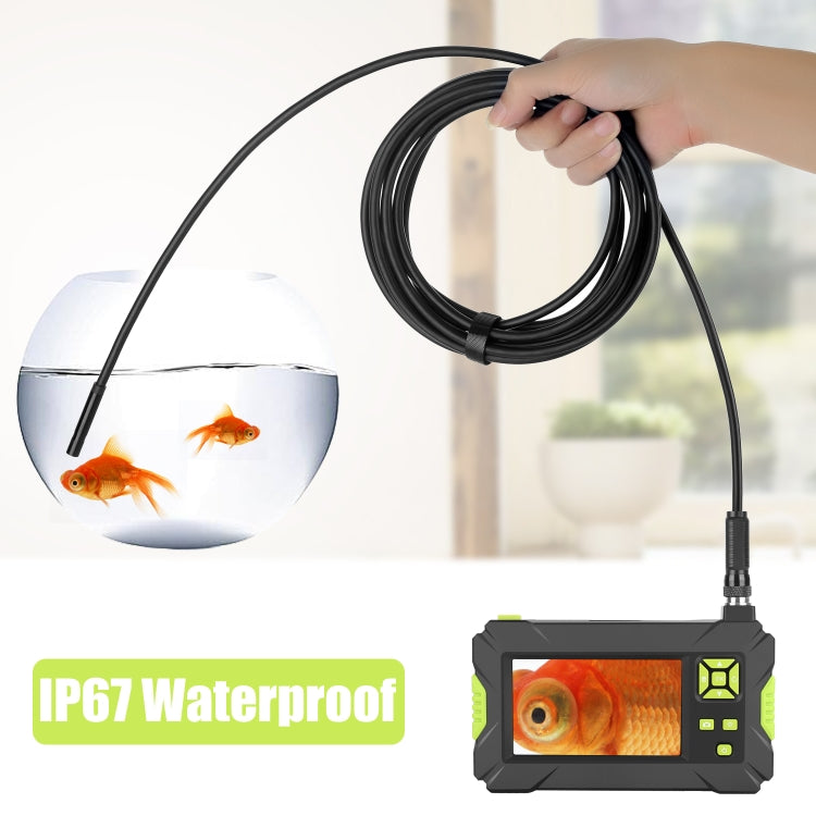 P30 8mm IP67 Waterproof 4.3 inch HD Portable Endoscope Hard Cable Industrial Endoscope, Cable Length: 5m(Green) - by buy2fix | Online Shopping UK | buy2fix