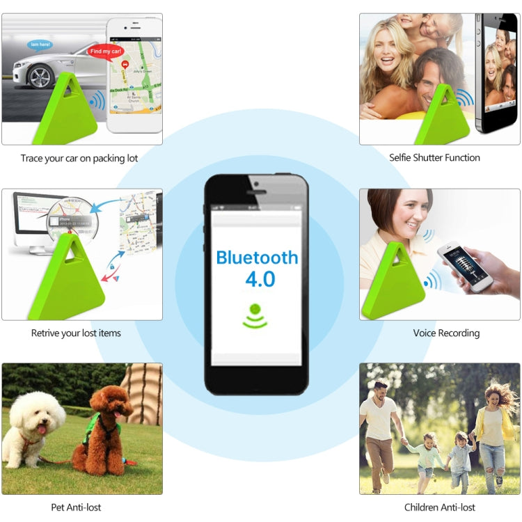 HCX003 Triangle Two-way Smart Bluetooth Anti-lost Keychain Finder (Black) - Anti-lost Alarm by buy2fix | Online Shopping UK | buy2fix