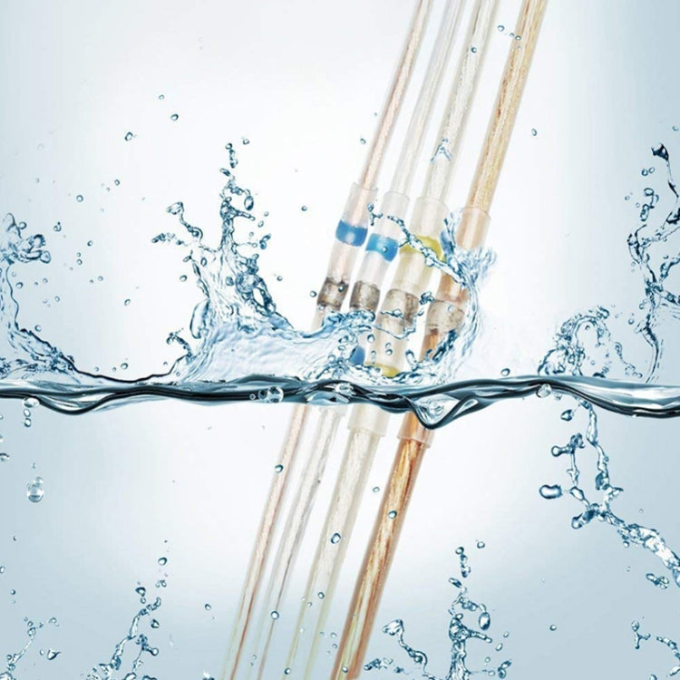 100 PCS AWG12-10 4-6mm Seal Heat Shrink Butt Wire Connectors Yellow Terminals Solder Sleeve(Yellow) by buy2fix