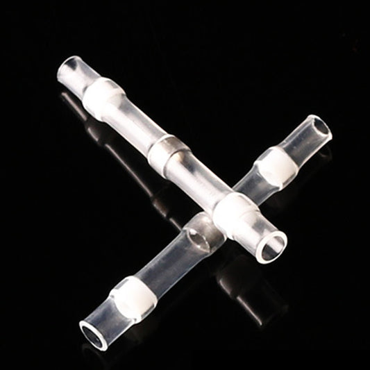 100 PCS AWG26-24 0.25-0.34mm Seal Heat Shrink Butt Wire Connectors White Terminals Solder Sleeve(White) by buy2fix