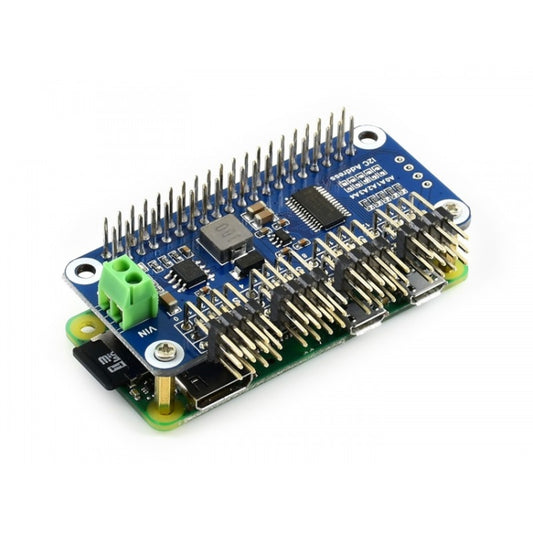 Waveshare 16-Channel 12-bit I2C Servo Driver HAT B for Raspberry Pi by WAVESHARE