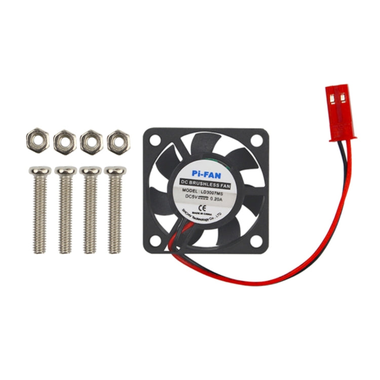 DC 5V 0.2A Mini Computer Case Cooler Cooling Fan with Screws Parts for Raspberry Pi 3B / 2B / B+, Size: 30x30x8mm(Black) - Raspberry Pi Accessories by buy2fix | Online Shopping UK | buy2fix