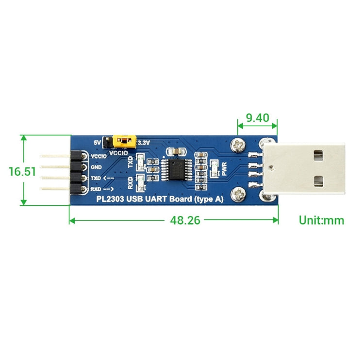 Waveshare PL2303 USB To UART (TTL) Communication Module V2 by WAVESHARE