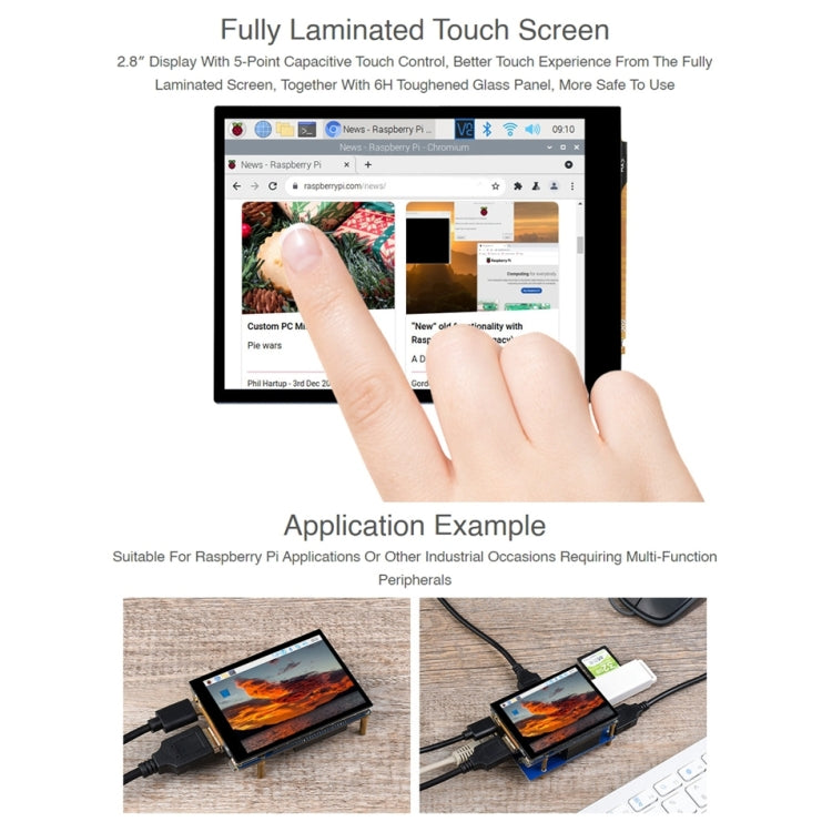 Waveshare 2.8 inch Touch Screen Expansion Fully Laminated Display For Raspberry Pi CM4 by WAVESHARE