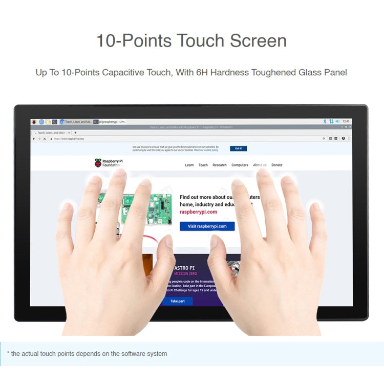 WAVESHARE Mini-Computer Powered by Raspberry Pi CM4 Touch Screen(US Plug) by WAVESHARE