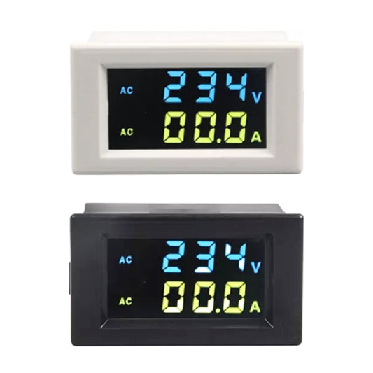 D85-2042A 110V 220V 380V 100A Digital AC Voltmeter Ammeter Current Amps Volt Meter LCD Panel Monitor (White) by buy2fix