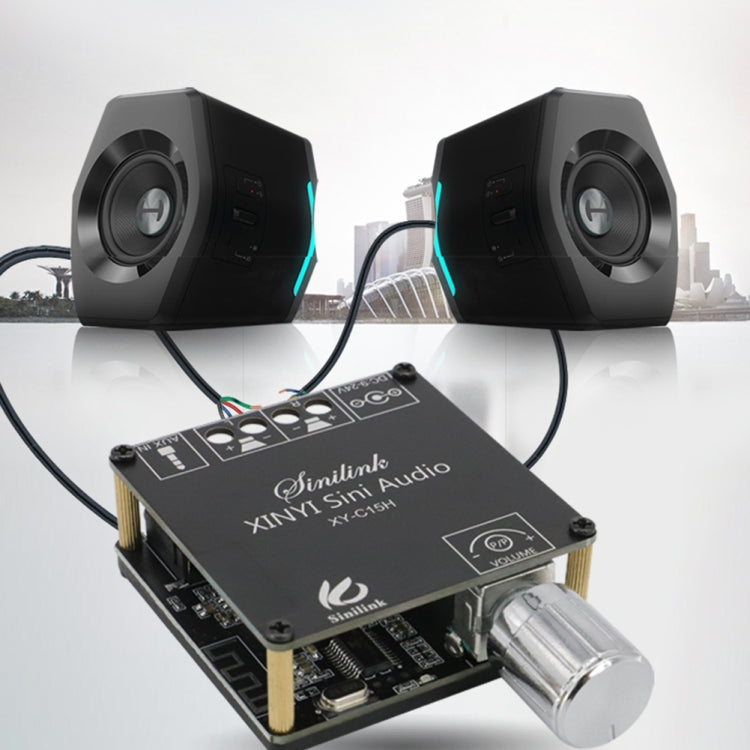 XY-C15H 20W Dual Channel HIFI Bluetooth 5.0 Stereo Digital Audio Power Amplifier Board with Shell by buy2fix