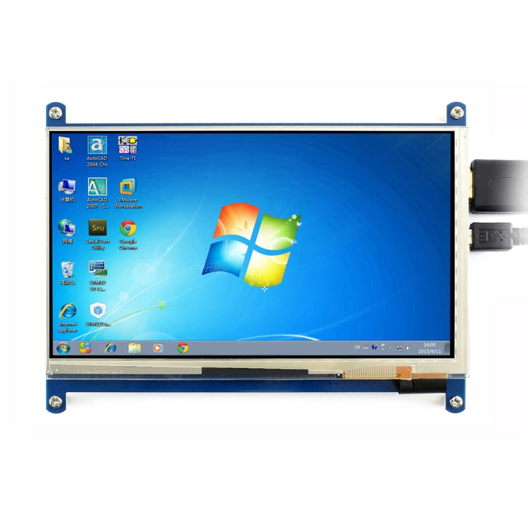 WAVESHARE 7 Inch HDMI LCD (C) 1024x600 Touch Screen for Raspberry Pi with Bicolor Case - LCD & LED Display Module by buy2fix | Online Shopping UK | buy2fix