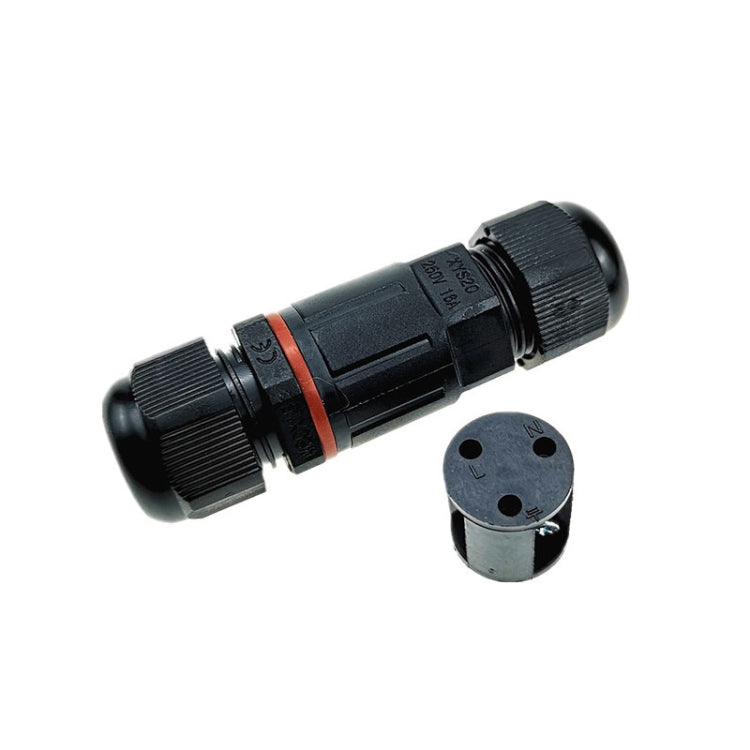 XYS20 IP68 Waterproof 3 Pin Straight Cable Connector - Connector & Plug by buy2fix | Online Shopping UK | buy2fix