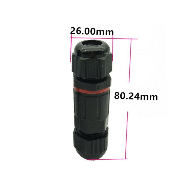 XYS20 IP68 Waterproof 3 Pin Straight Cable Connector - Connector & Plug by buy2fix | Online Shopping UK | buy2fix