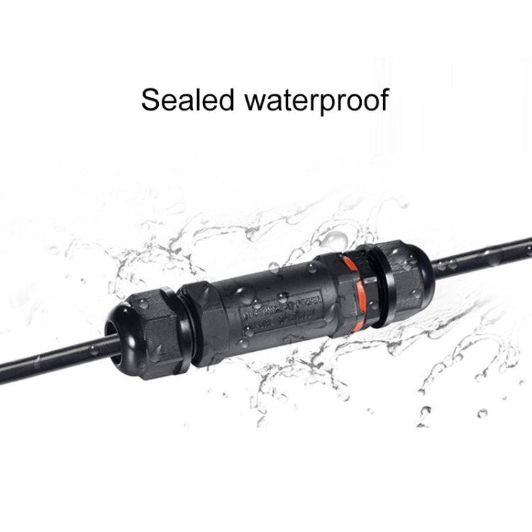 XYS20 IP68 Waterproof 3 Pin Straight Cable Connector - Connector & Plug by buy2fix | Online Shopping UK | buy2fix