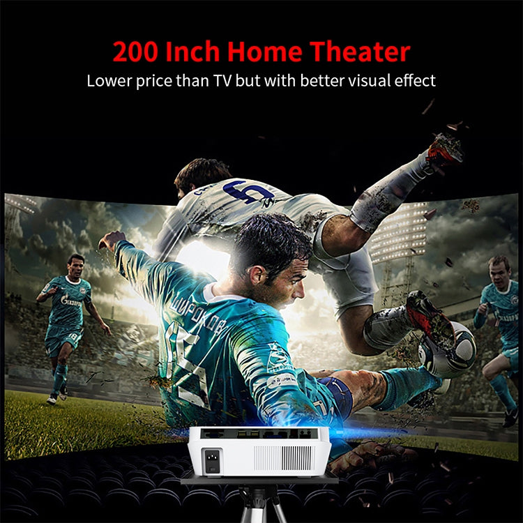 VS626 Android 3500ANSI Lumens 1080*720 Resolution LED+LCD Technology Smart Projector, Support AV / HDMI / SD Card / USB / VGA (Gold) - LED Projector by buy2fix | Online Shopping UK | buy2fix