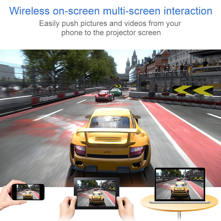 VS626 Android 3500ANSI Lumens 1080*720 Resolution LED+LCD Technology Smart Projector, Support AV / HDMI / SD Card / USB / VGA (Gold) - LED Projector by buy2fix | Online Shopping UK | buy2fix