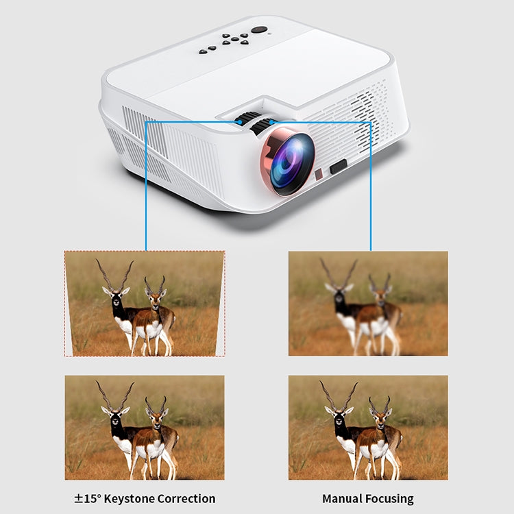 VS626 Android 3500ANSI Lumens 1080*720 Resolution LED+LCD Technology Smart Projector, Support AV / HDMI / SD Card / USB / VGA (Gold) - LED Projector by buy2fix | Online Shopping UK | buy2fix