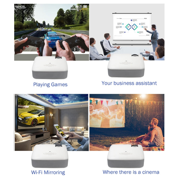 D40S 1600 Lumens Portable Home Theater LED HD Digital Projector (Silver) by buy2fix