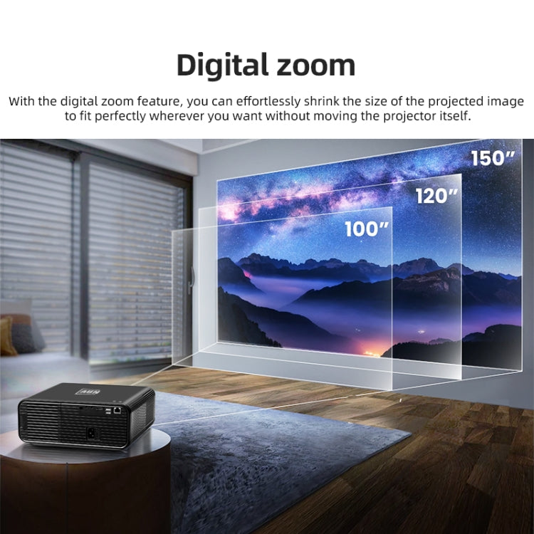 AUN U001 4K 18000 Lumens Portable Home Theater LED HD Digital Projector (US Plug) - LED Projector by AUN | Online Shopping UK | buy2fix