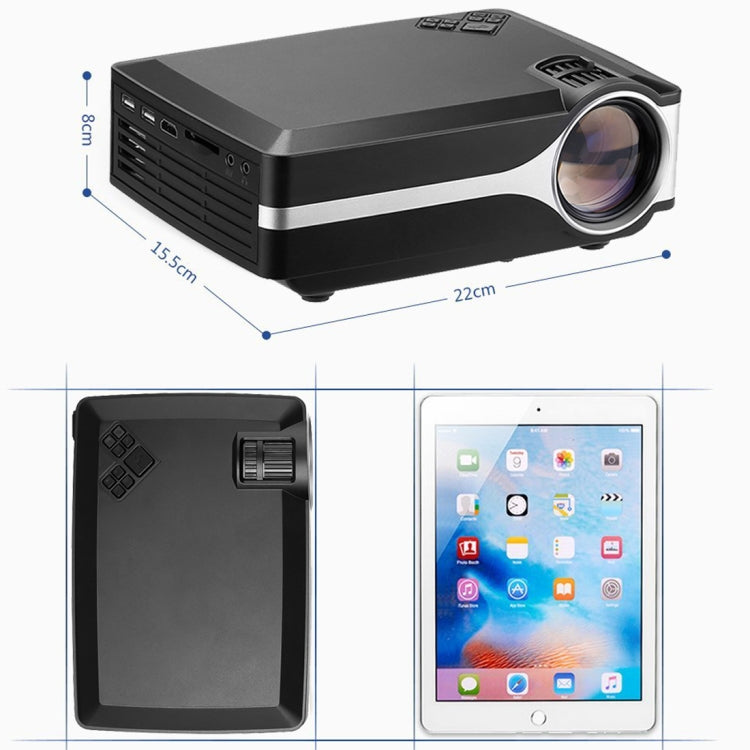 Wejoy L1 80 Lumens 4 inch LCD Technology HD 800*480 pixel Projector, VGA, HDMI(Black) - Mini Projector by WEJOY | Online Shopping UK | buy2fix