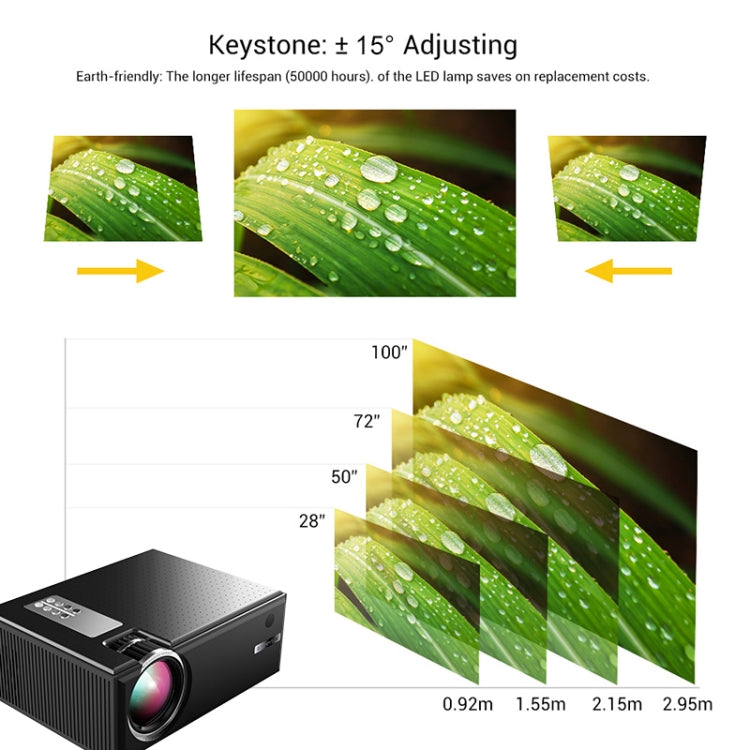 Cheerlux C8 1800 Lumens 1280x800 720P 1080P HD WiFi Sync Display Smart Projector, Support HDMI / USB / VGA / AV(White) - LED Projector by Cheerlux | Online Shopping UK | buy2fix