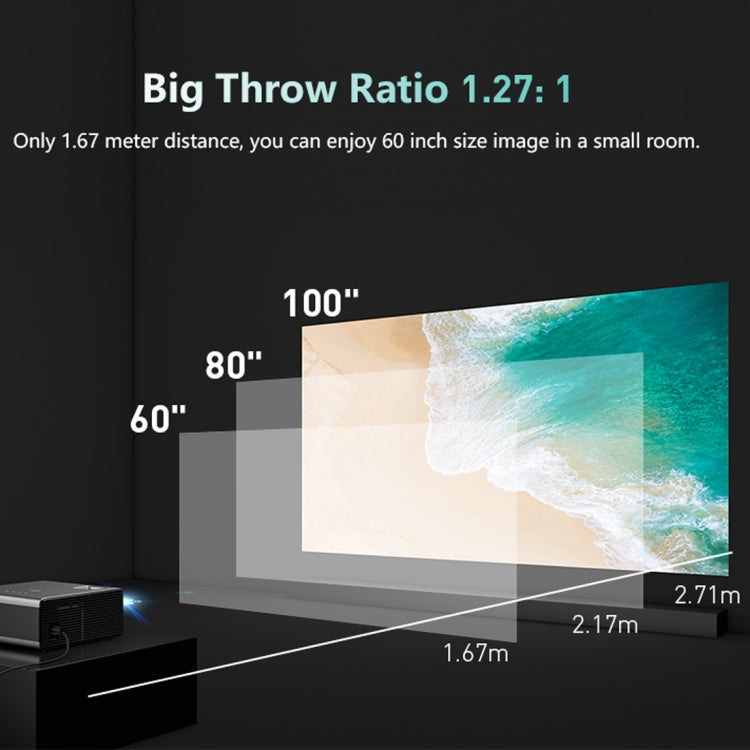 RD825 1280x720 2200LM Mini LED Projector Home Theater, Support HDMI & AV & VGA & USB, General Version (Silver) - LED Projector by buy2fix | Online Shopping UK | buy2fix