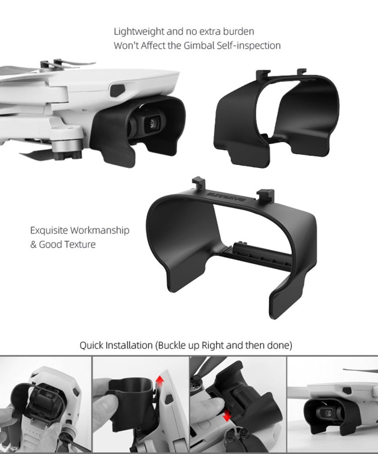 Sunnylife MM-Q9264 Camera Lens Sunshade Anti-glare Hood for DJI Mavic mini / Mini 4K / DJI Mini 2 SE(Black) - Other by Sunnylife | Online Shopping UK | buy2fix