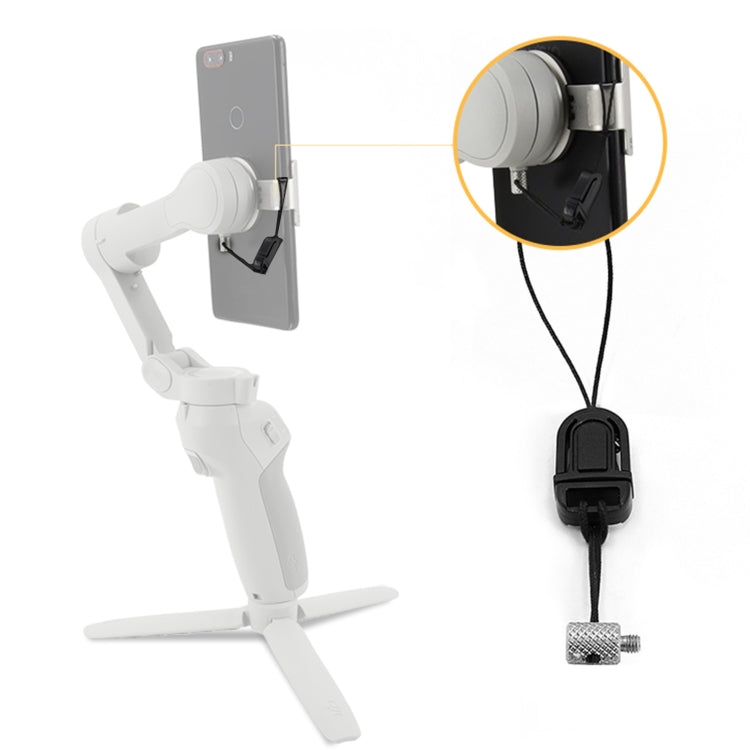 STARTRC Phone Holder Clip Anti-lost Rope Strap Anti-drop for DJI OM4 / Osmo Mobile 3 (Black) - by STARTRC | Online Shopping UK | buy2fix