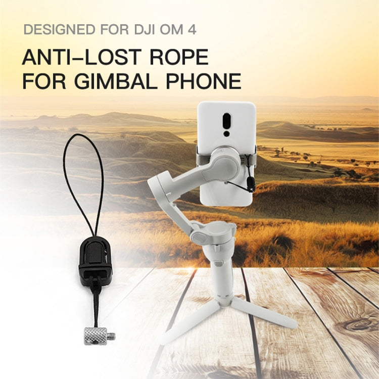STARTRC Phone Holder Clip Anti-lost Rope Strap Anti-drop for DJI OM4 / Osmo Mobile 3 (Black) - by STARTRC | Online Shopping UK | buy2fix