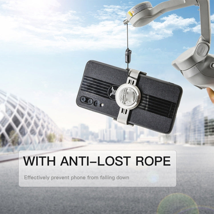 STARTRC Phone Holder Clip Anti-lost Rope Strap Anti-drop for DJI OM4 / Osmo Mobile 3 (Black) - by STARTRC | Online Shopping UK | buy2fix