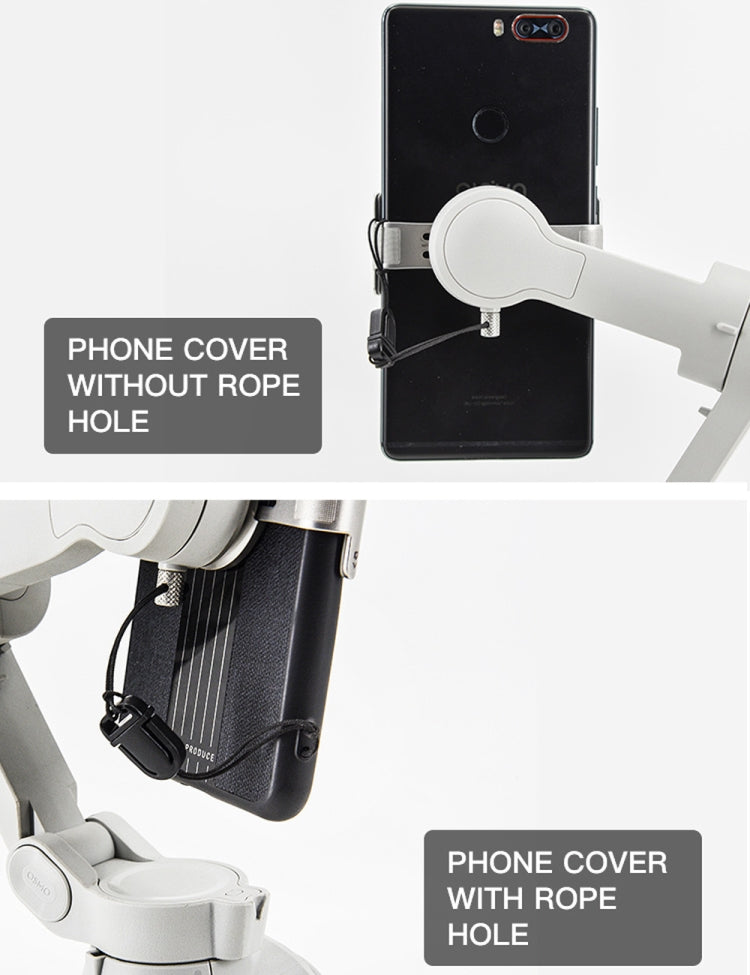 STARTRC Phone Holder Clip Anti-lost Rope Strap Anti-drop for DJI OM4 / Osmo Mobile 3 (Black) - by STARTRC | Online Shopping UK | buy2fix