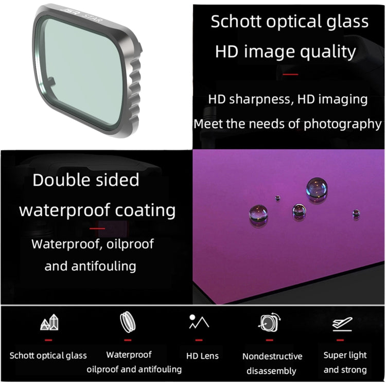 JSR KS STAR Effect Lens Filter for DJI Air 2S, Aluminum Frame - Lens Filter by JSR | Online Shopping UK | buy2fix