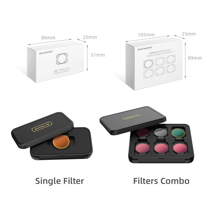 Sunnylife A2S-FI9346 4 in 1 ND8PL++ND16PL+ND32PL+ND64PL Lens Filter for DJI Air 2S - Lens Filter by Sunnylife | Online Shopping UK | buy2fix