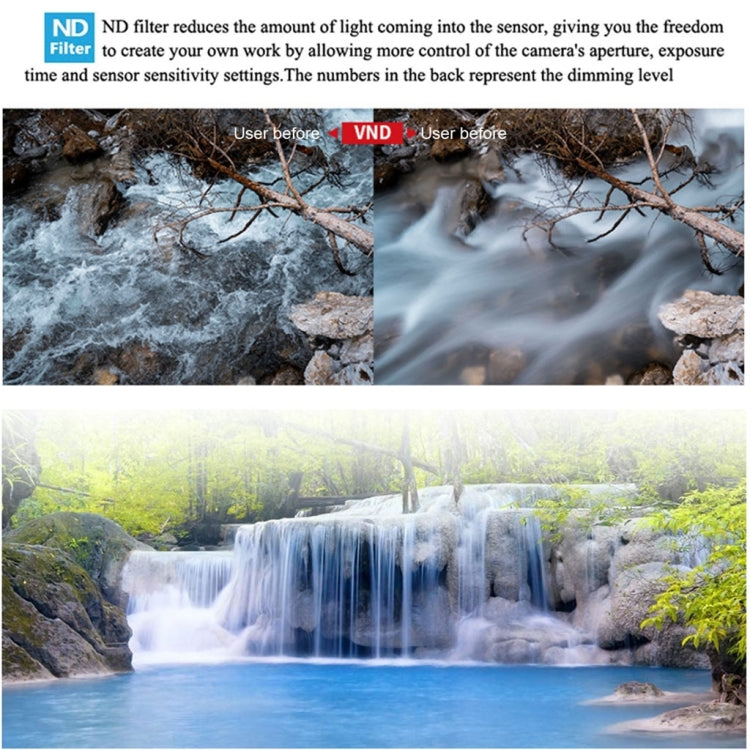 JSR Drone Variable VND 2-5 Stop + VND 6-9 Stop Lens Filter for DJI Mavic 3 by JSR