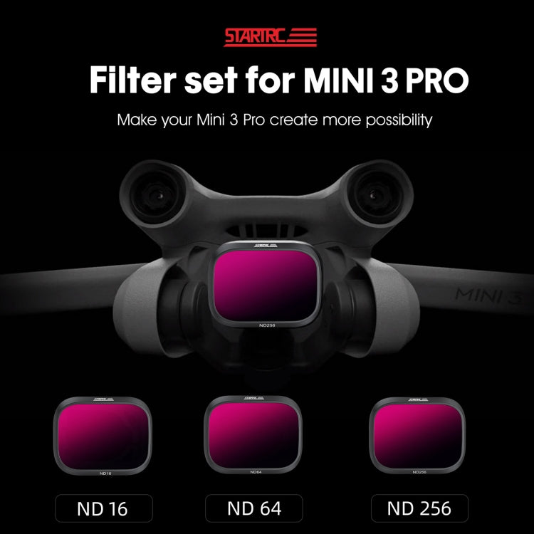 STARTRC 3 in 1 ND16 ND64 ND256 Lens Filter For DJI Mini 3 Pro - Lens Filter by STARTRC | Online Shopping UK | buy2fix