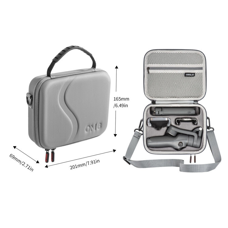 For DJI Osmo Mobile 6 STARTRC Portable Shockproof Waterproof PU Case Bag(Dark Gray) - by STARTRC | Online Shopping UK | buy2fix