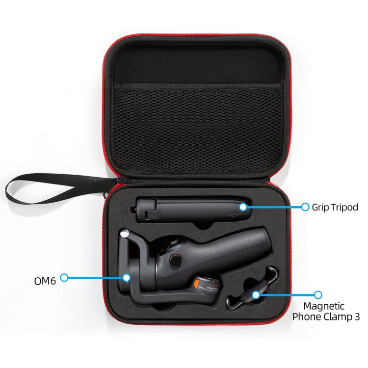 For DJI Osmo Mobile 6 Carrying Travel Case Bag, Size: 21x 16 x 6cm (Black) - by buy2fix | Online Shopping UK | buy2fix