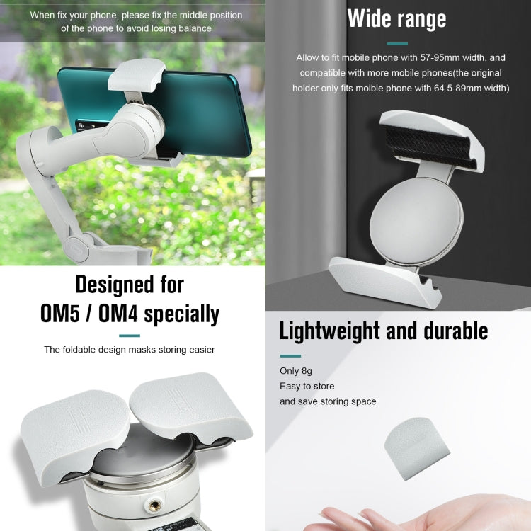 For DJI OM4 STARTRC Handheld Gimbal Quick Release Magnetic Buckle Clamp Expansion Bracket (Grey) - by STARTRC | Online Shopping UK | buy2fix