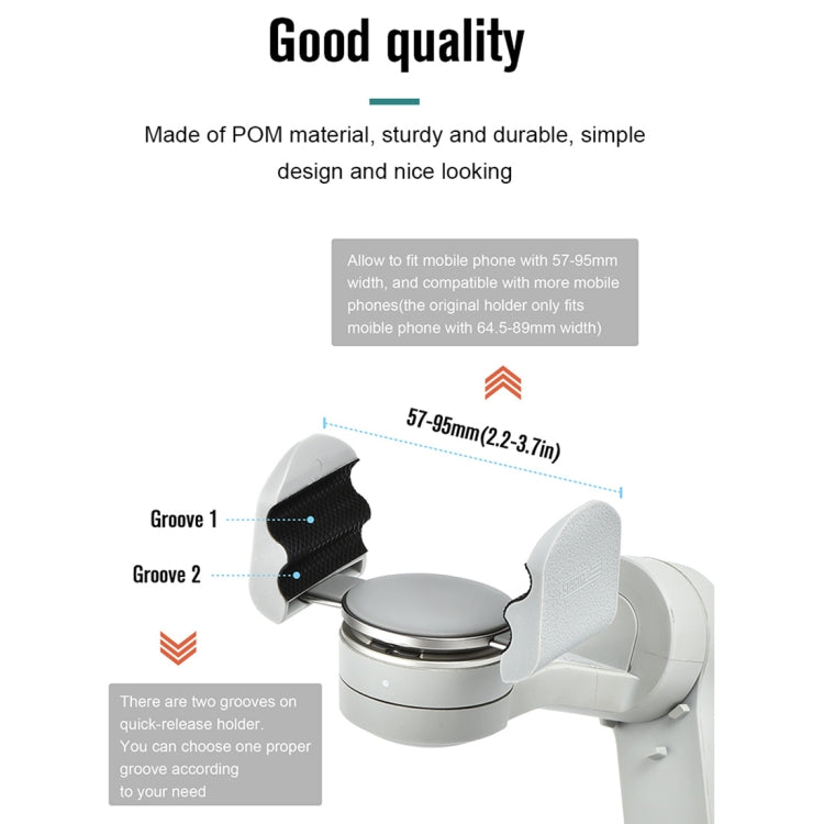For DJI OM4 STARTRC Handheld Gimbal Quick Release Magnetic Buckle Clamp Expansion Bracket (Grey) - by STARTRC | Online Shopping UK | buy2fix