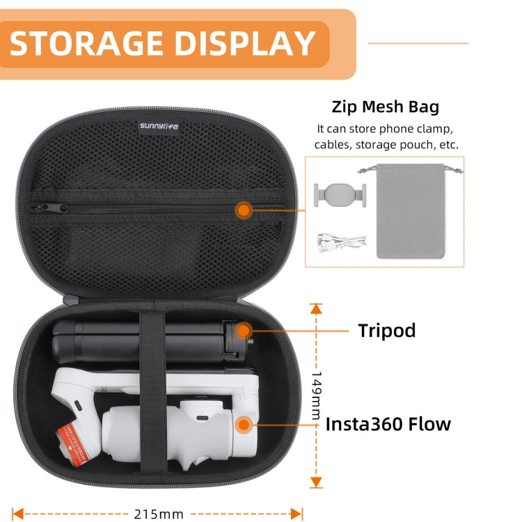 Portable Storage Bag Box For DJI OSMO Mobile Series / Insta360 Flow / ZHIYUN / FEIYU(Grey) - by Sunnylife | Online Shopping UK | buy2fix