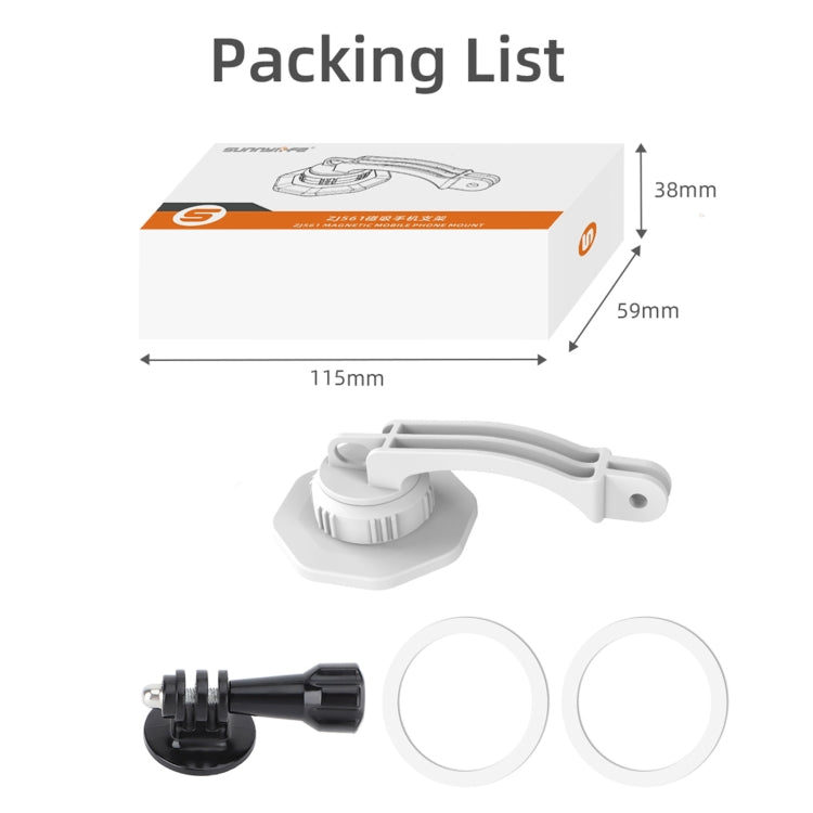 For DJI OM6 / 5 / 4 / 4 SE Sunnylife ZJ561 Magsafe Adapter Phone Holder (White) by Sunnylife