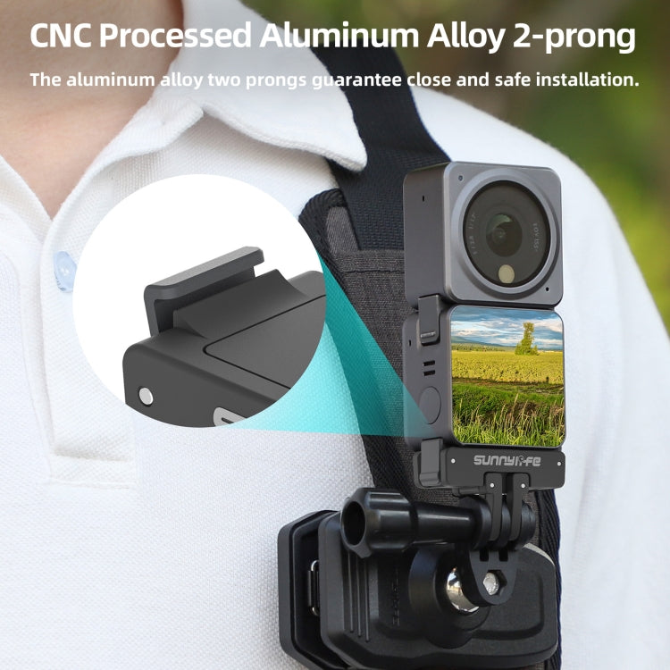 Sunnylife AD691 Magnetic Adapter Mount for DJI Action 2 / Osmo Action 3 / 4 (Black) - Mount & Holder by Sunnylife | Online Shopping UK | buy2fix